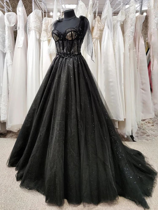 black ball gown