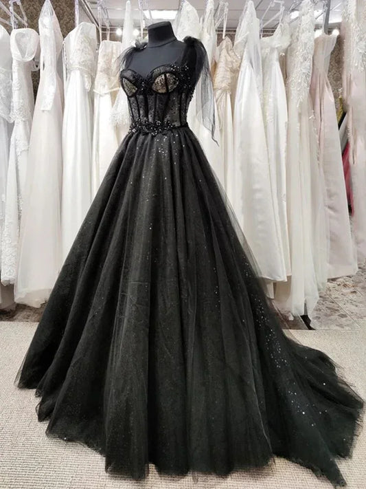black ball gown
