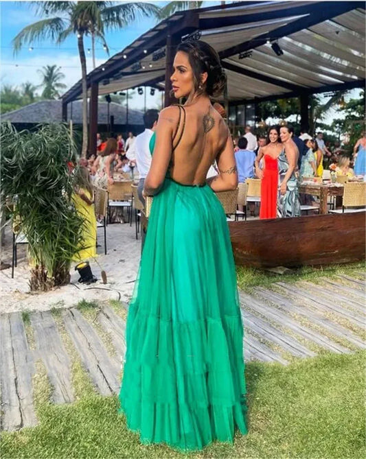 green prom dress