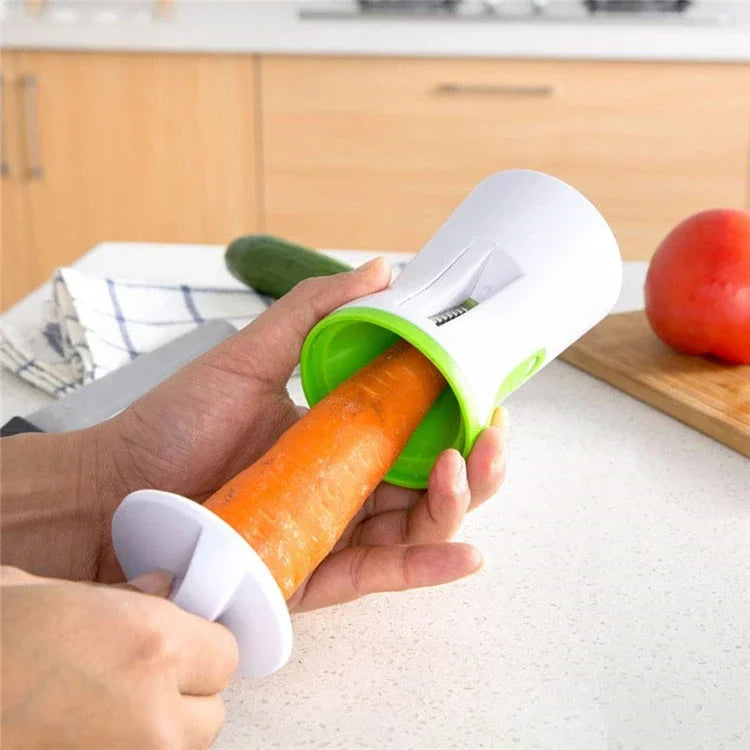 Spiralizer Vegetable Slicer – Stainless Steel & PP Spiral Cutter for Carrot, Cucumber, Potato & Cheese