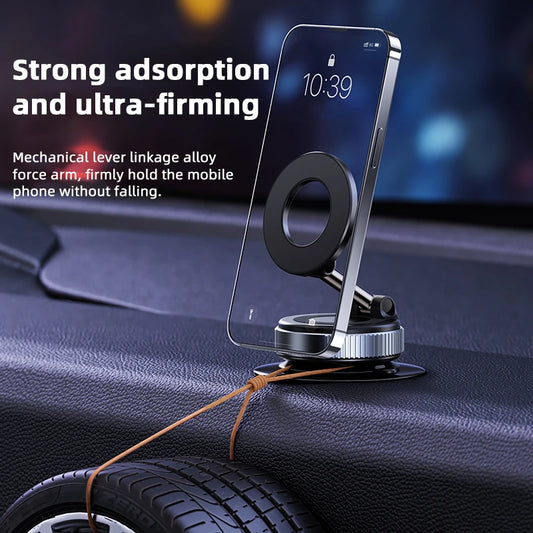 Magnetic Phone Holder – 360° Rotating Car & Desk Mount with N52 Magnet & Vacuum Suction – Universal Phone Holder for Car, Office, Home