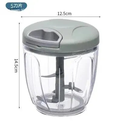 5-in-1 Multifunctional Handheld Kitchen Tool – Ginger Grinder, Garlic Crusher, Vegetable Cutter & Meat Mincer
