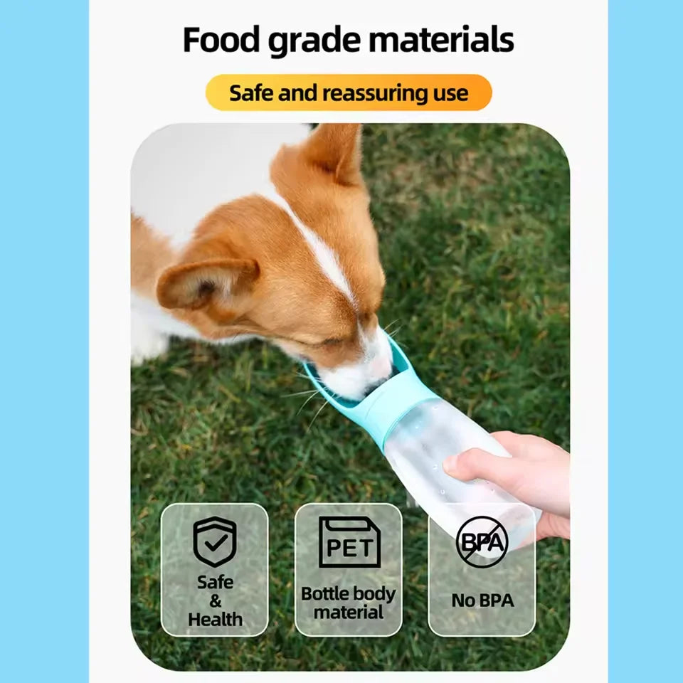Stay Hydrated on the Go – 300ml & 500ml Travel Water Bottle for Dogs & Cats