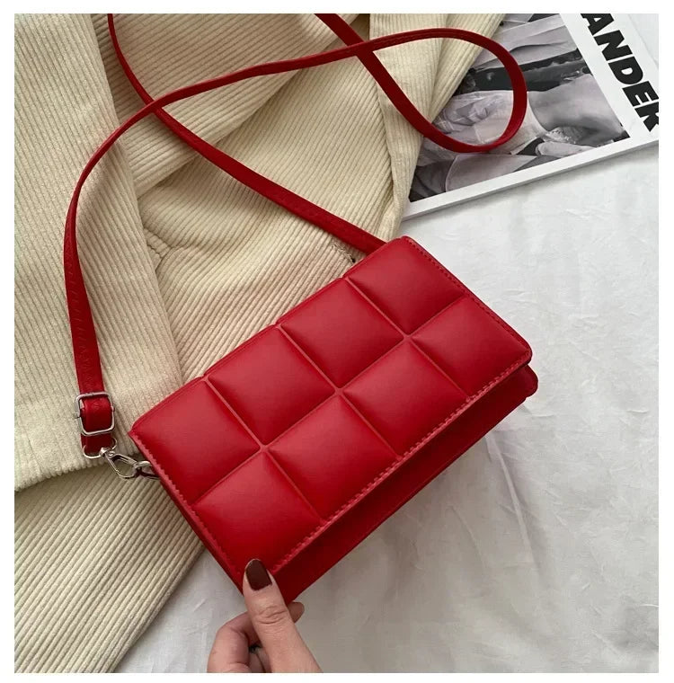 Women’s 2025 Fashion PU Shoulder & Crossbody Bag – Literary Plaid Design Handbag, Soft Flap Purse with Hasp Closure and Spacious Interior