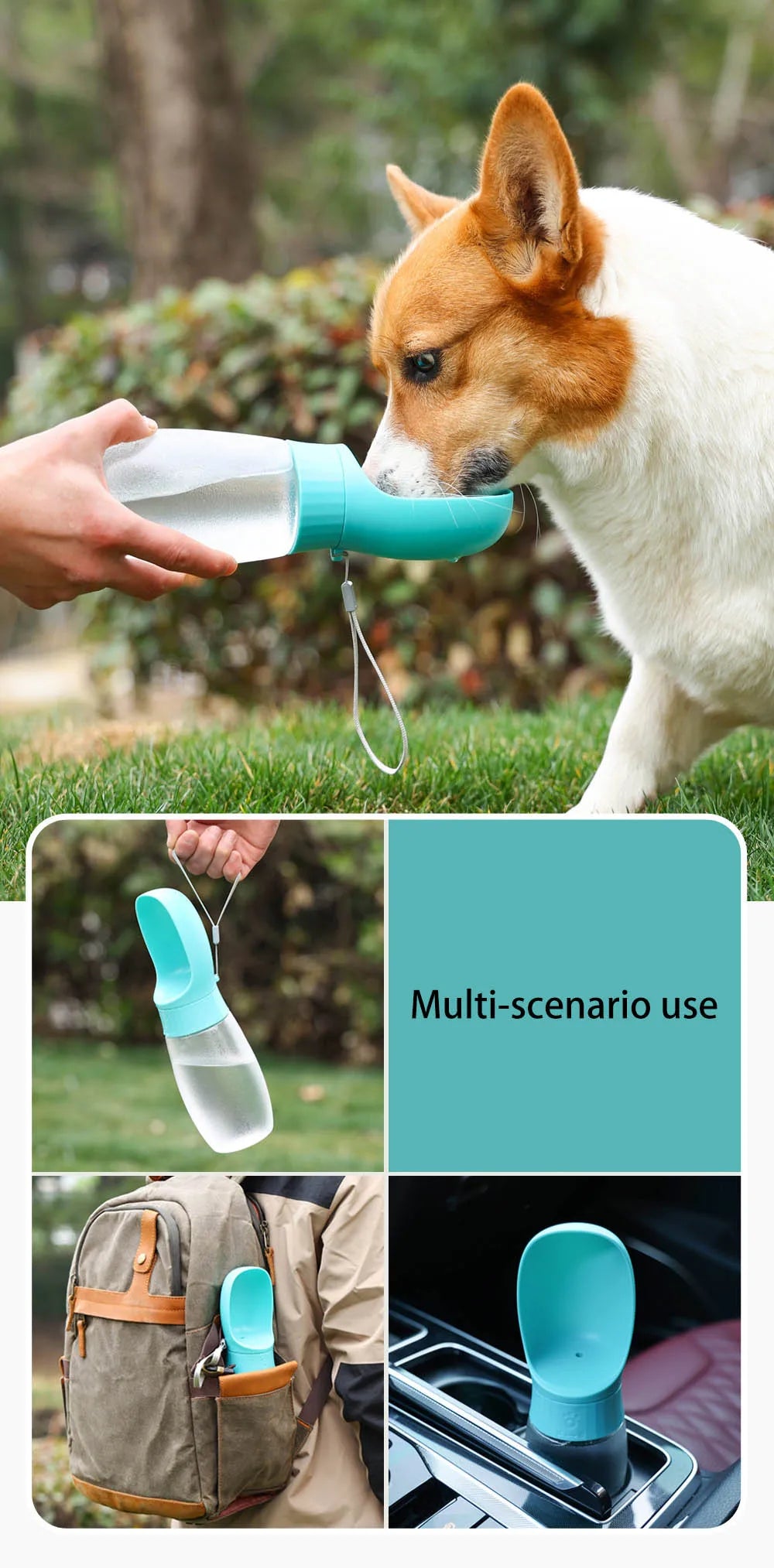 Stay Hydrated on the Go – 300ml & 500ml Travel Water Bottle for Dogs & Cats