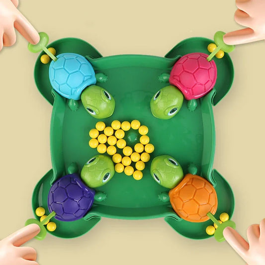 Kids Turtle Bean-Eating Desktop Game – Parent-Child Interactive Educational Toy | 4-Player Stress Relief Table Game