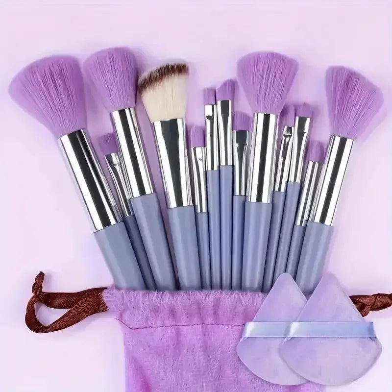 13-Piece Premium Synthetic Makeup Brush Set – Soft Nylon Bristles for Foundation, Blush, Powder, Concealer & Eyeshadow