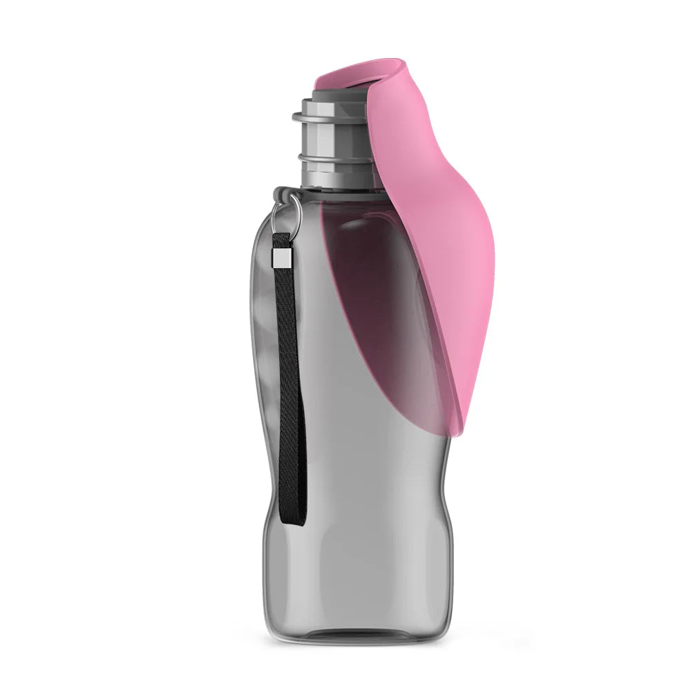 Leaf-Shaped Pet Water Cup – 800ml Foldable Dog Water Bottle with One-Key Lock for Walking & Outdoor Adventures