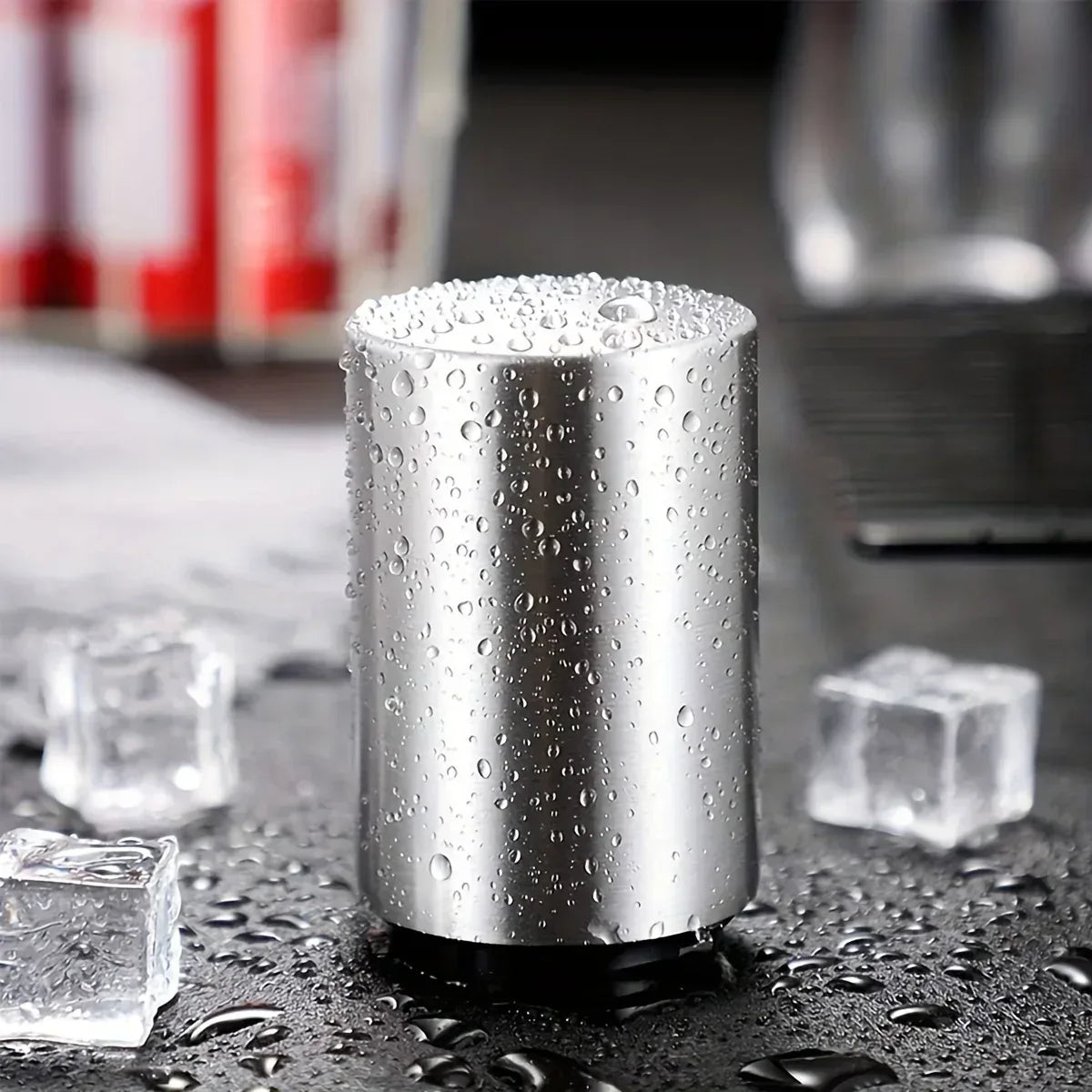 Advanced Stainless Steel Beer Bottle Opener – Semi-Automatic Bartender Tool | Press to Open, Quick & Portable Cap Remover - SpyTrendz