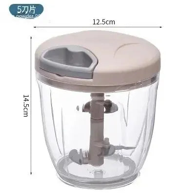 5-in-1 Multifunctional Handheld Kitchen Tool – Ginger Grinder, Garlic Crusher, Vegetable Cutter & Meat Mincer