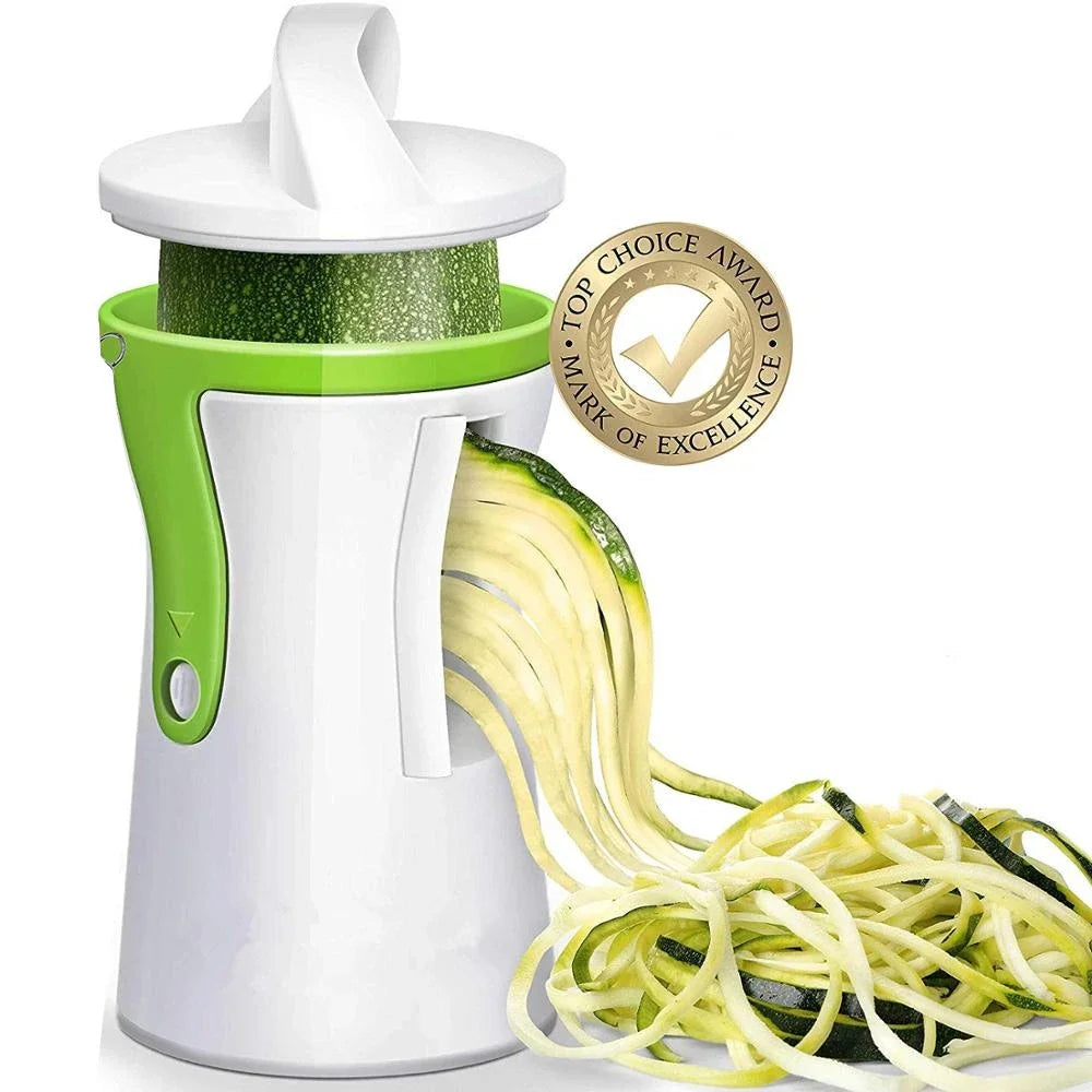 Spiralizer Vegetable Slicer – Stainless Steel & PP Spiral Cutter for Carrot, Cucumber, Potato & Cheese