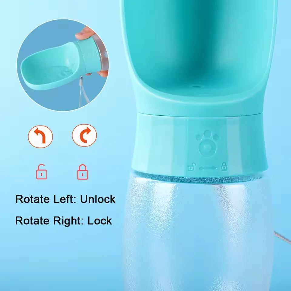 Stay Hydrated on the Go – 300ml & 500ml Travel Water Bottle for Dogs & Cats