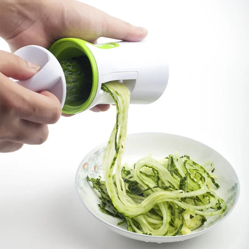 Spiralizer Vegetable Slicer – Stainless Steel & PP Spiral Cutter for Carrot, Cucumber, Potato & Cheese