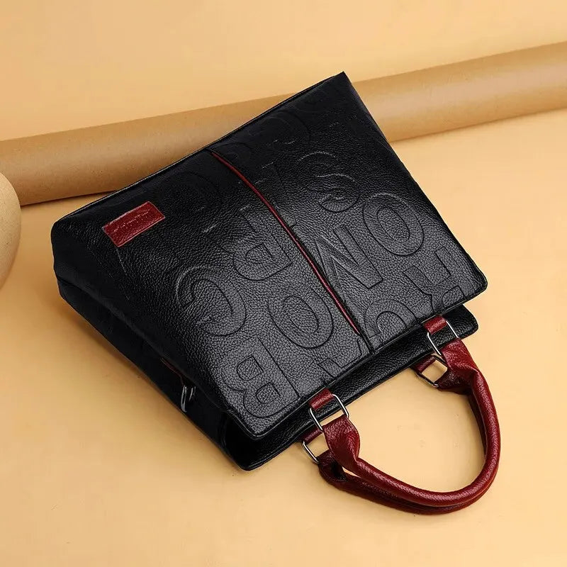 PU Leather Shoulder Crossbody Bag for Women – Large Capacity Luxury Designer Tote Handbag with Removable Strap, Travel & Casual Use