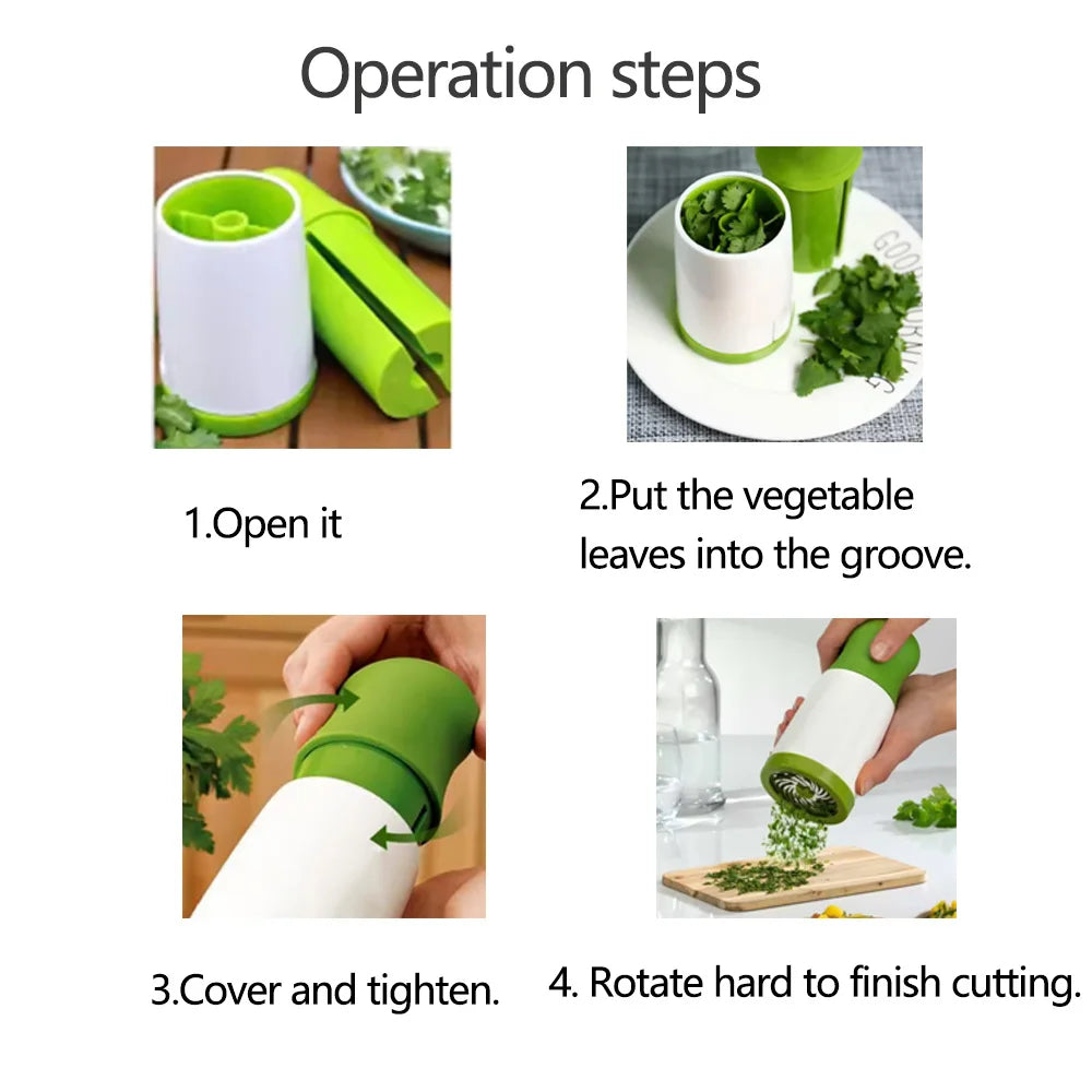 Manual Herb Grinder & Spice Mill โ Stainless Steel Vegetable Cutter for Parsley, Coriander, Chili & More