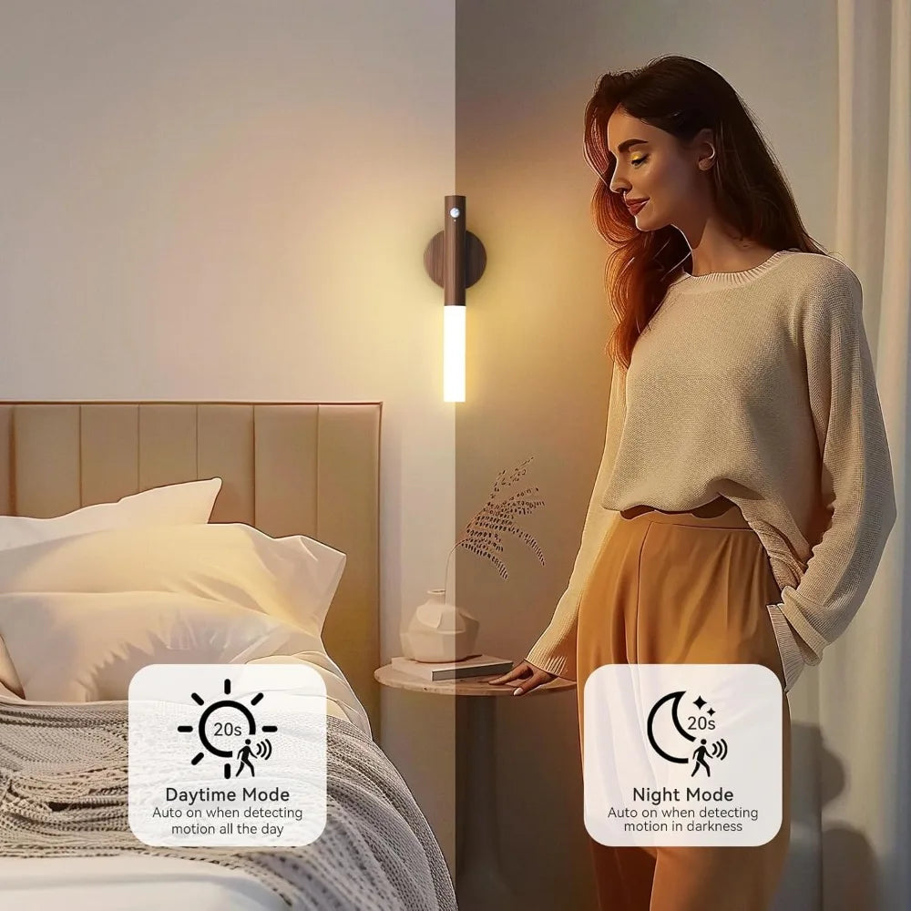 Magnetic Motion Sensor Night Light β Rechargeable LED Wall Lamp with Auto On/Off