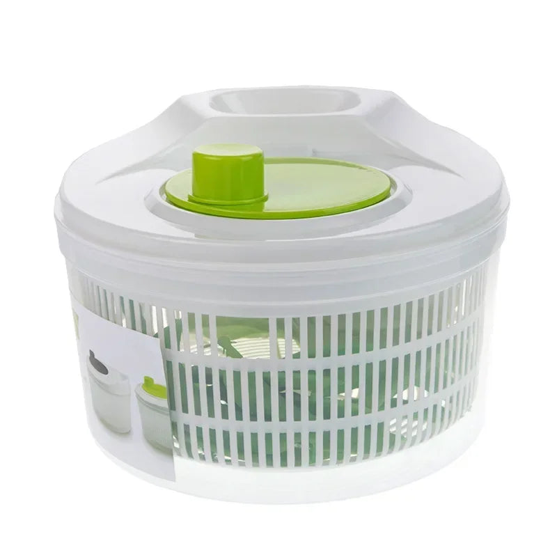 Salad Spinner & Lettuce Dryer – Quick Leafy Vegetable Washer, Strainer & Crisper Kitchen Tool