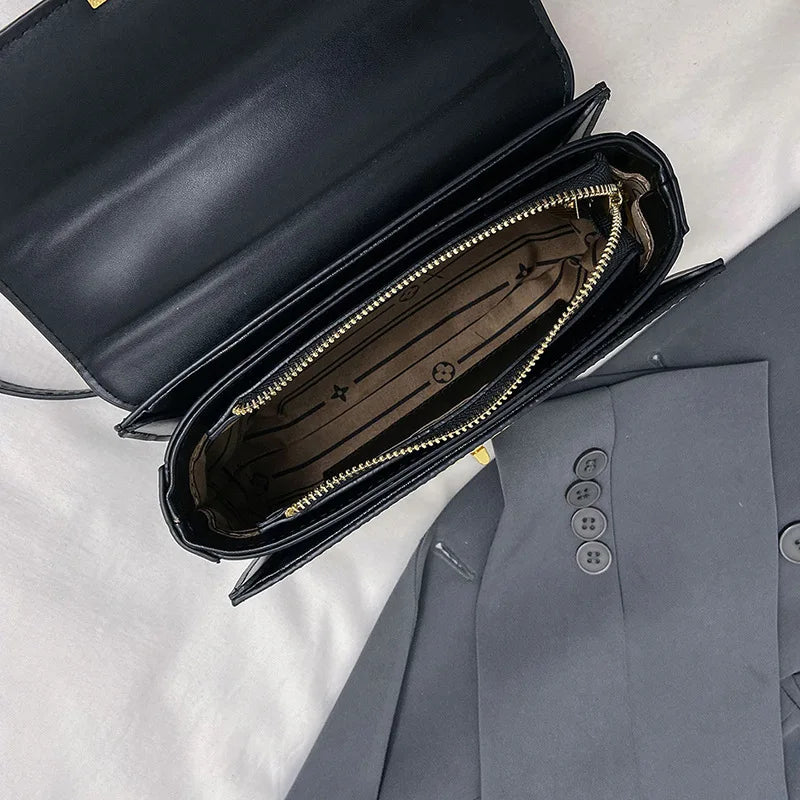 Luxury PU Leather Baguette Shoulder Bag for Women – 2025 Designer Crossbody Purse & Travel Clutch Handbag