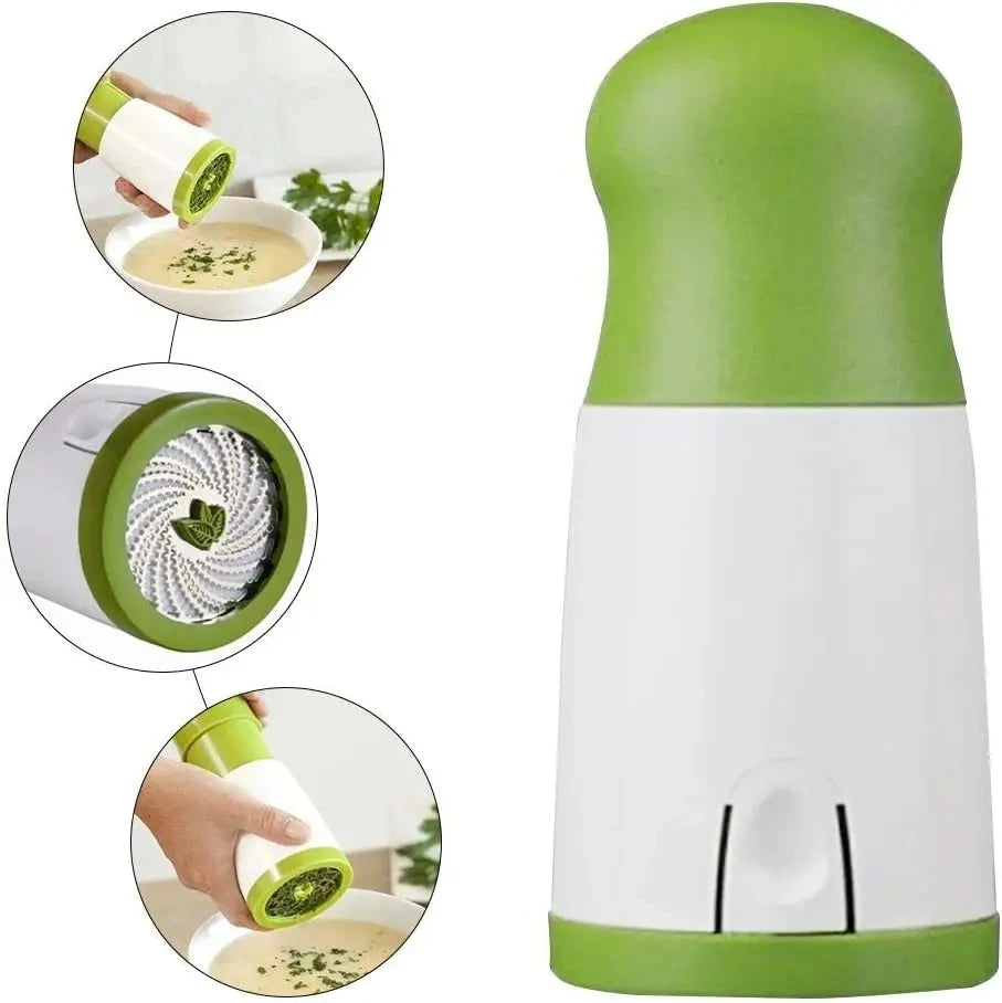 Manual Herb Grinder & Spice Mill โ Stainless Steel Vegetable Cutter for Parsley, Coriander, Chili & More