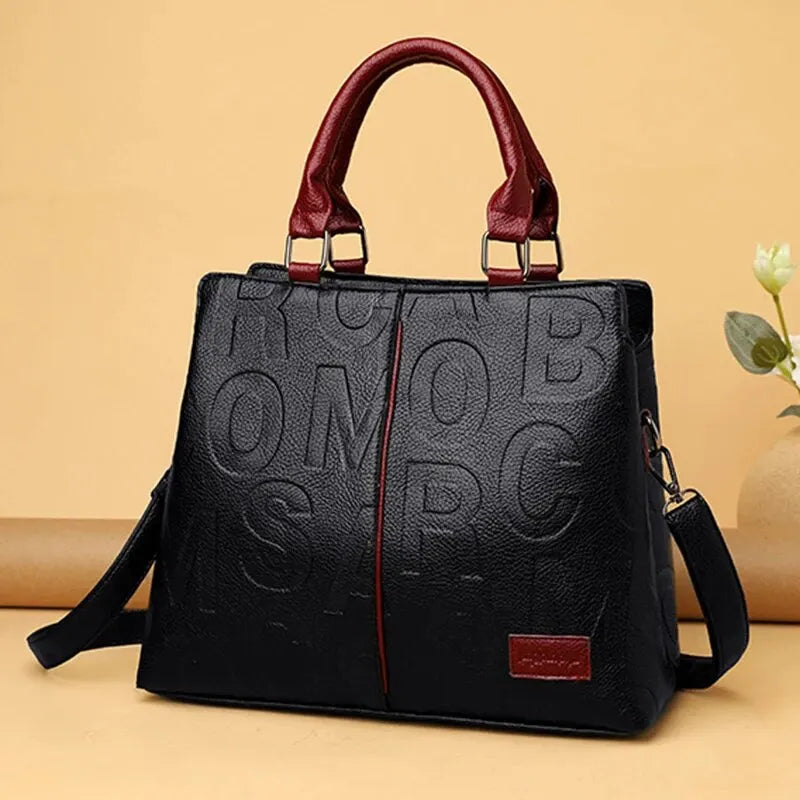 PU Leather Shoulder Crossbody Bag for Women – Large Capacity Luxury Designer Tote Handbag with Removable Strap, Travel & Casual Use