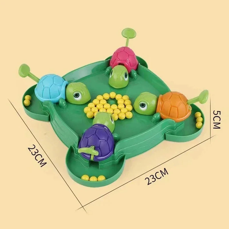 Kids Turtle Bean-Eating Desktop Game – Parent-Child Interactive Educational Toy | 4-Player Stress Relief Table Game