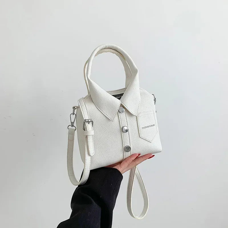 White PU Leather Designer Bag