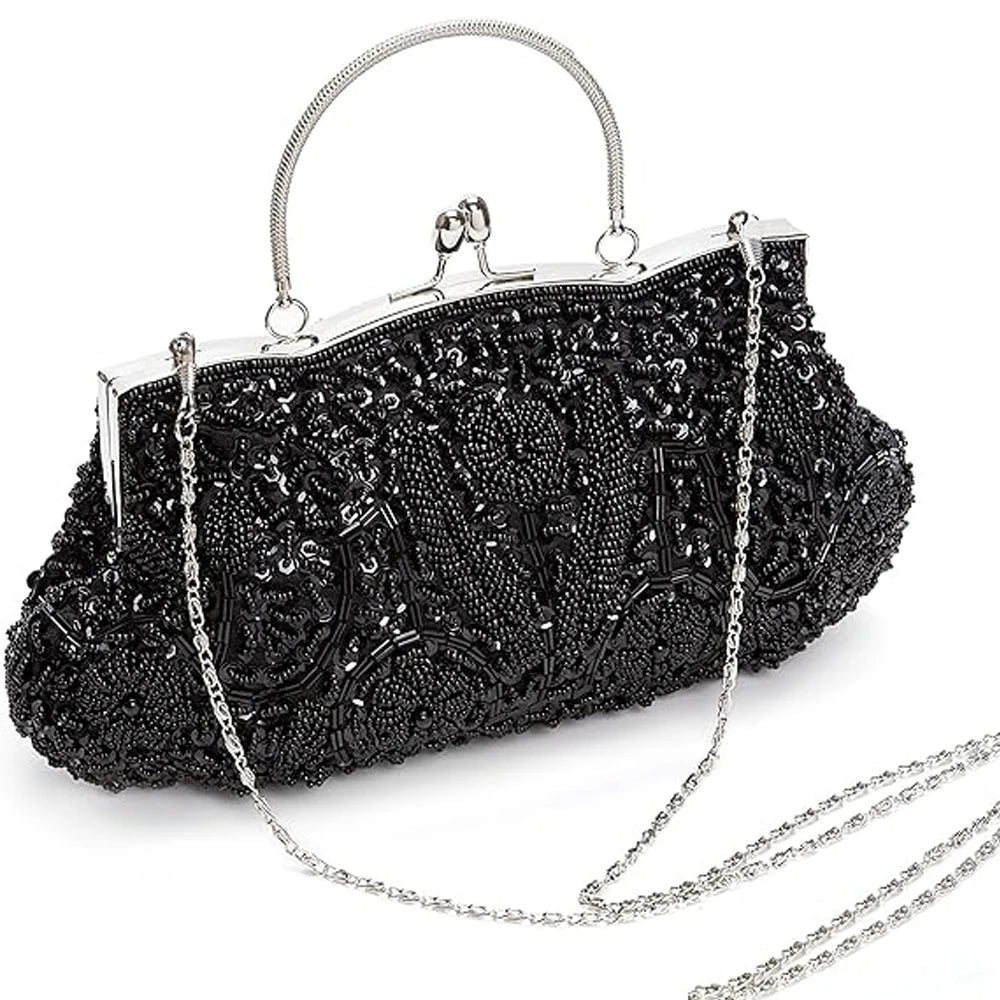 beaded evening clutch
