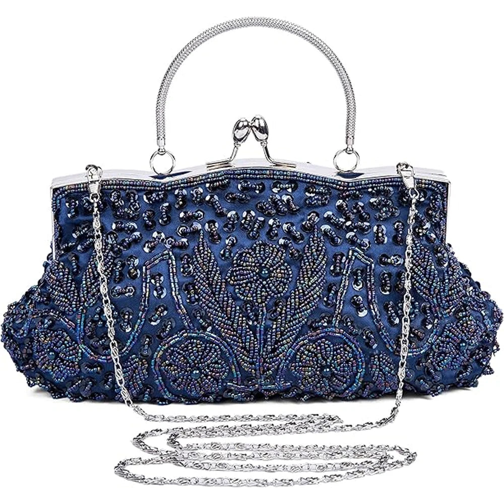 floral sequin handbag