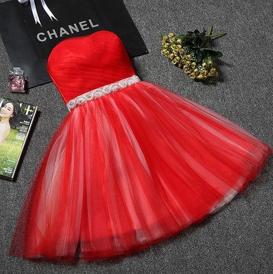 Women Evening Dress Sleeveless Off the Shoulder Sweetheart Beaded Sashes Prom Dress