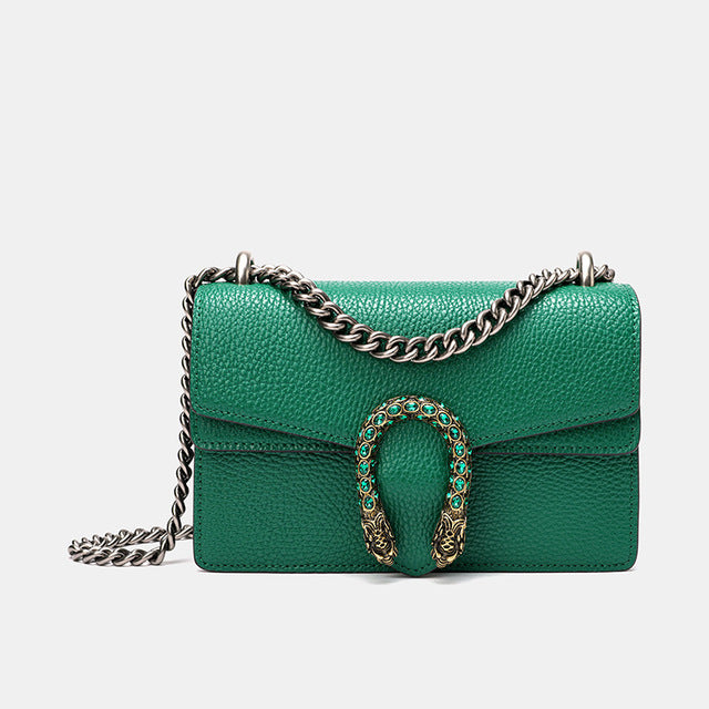 New Designer Small Square Leather Crossbody Bag