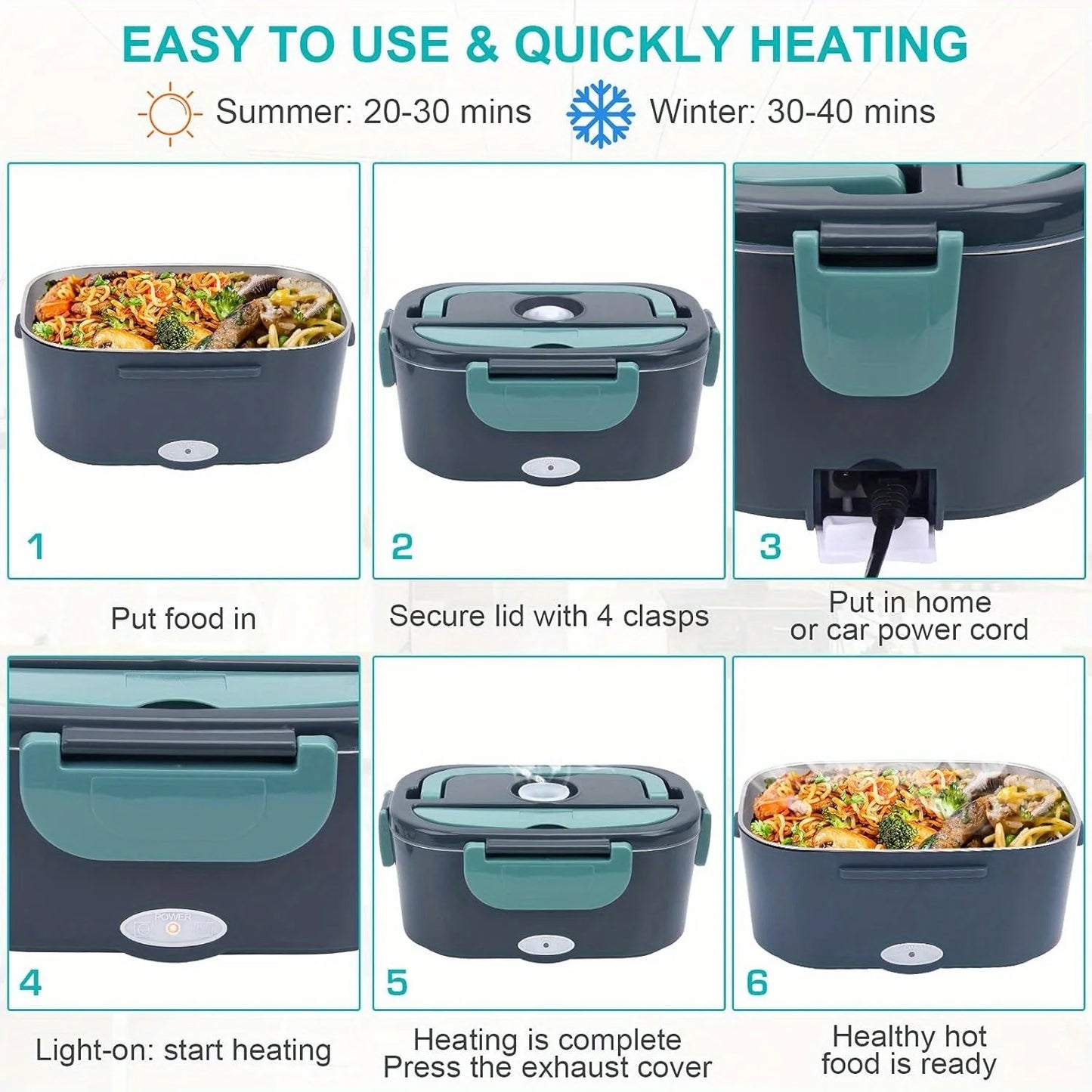 rechargeable lunch warmer for travel