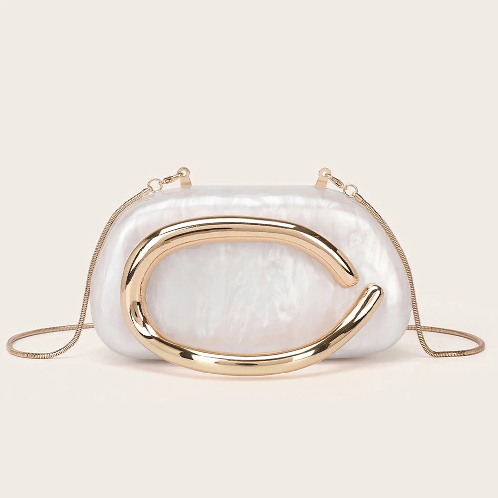 white clutch bag