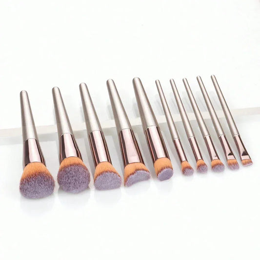 14 piece professional makeup brush set for face and eyes