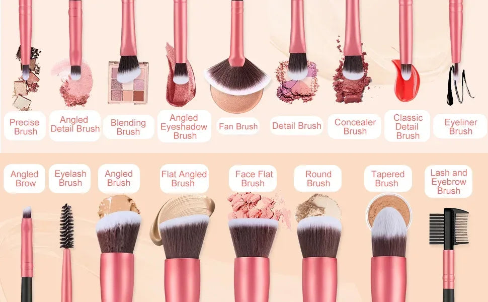 16 piece makeup brush set
