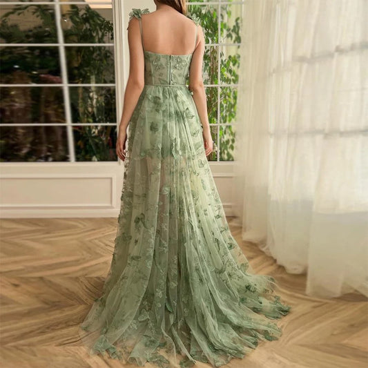 green evening gown
