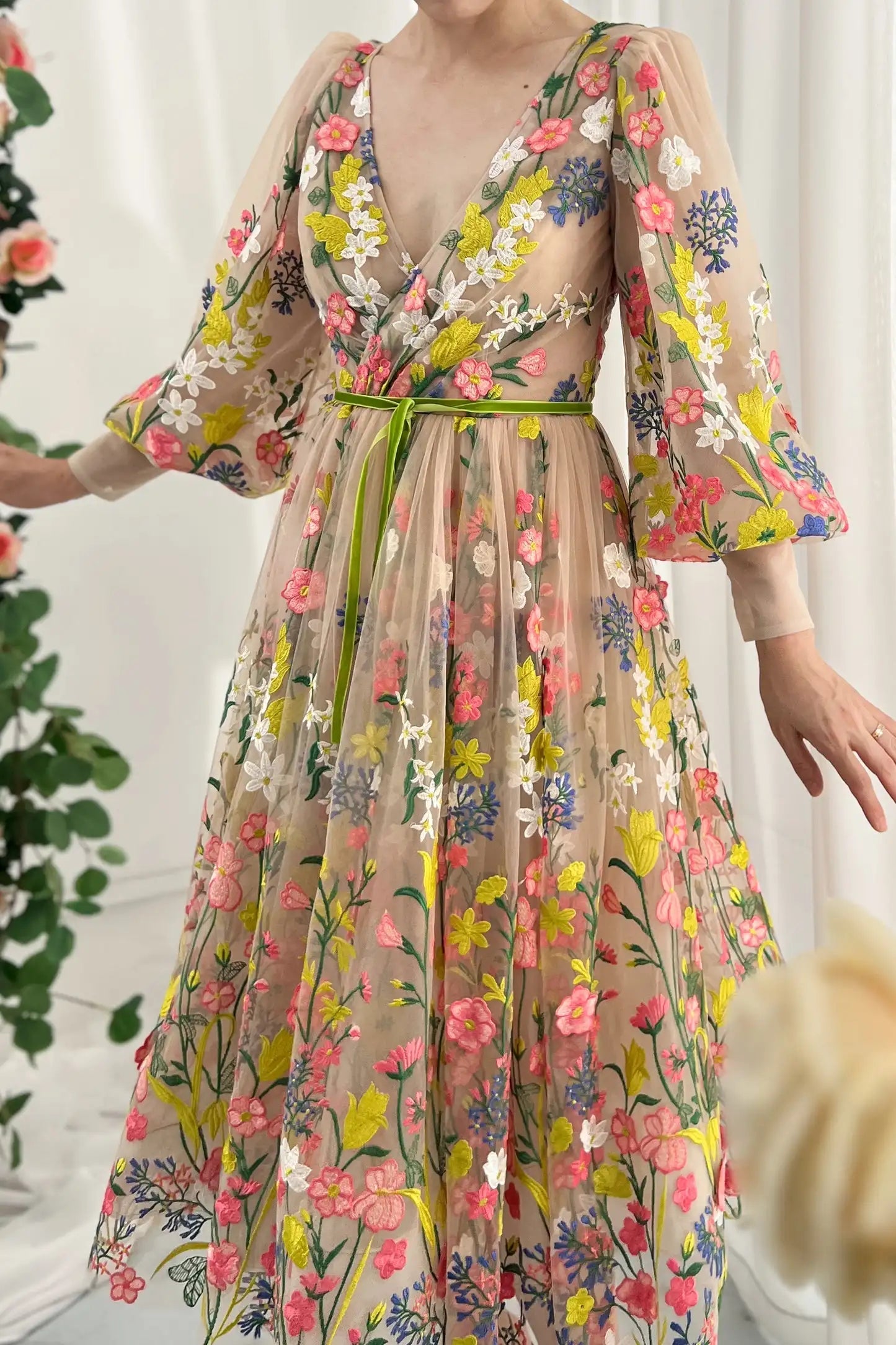 flower design dress