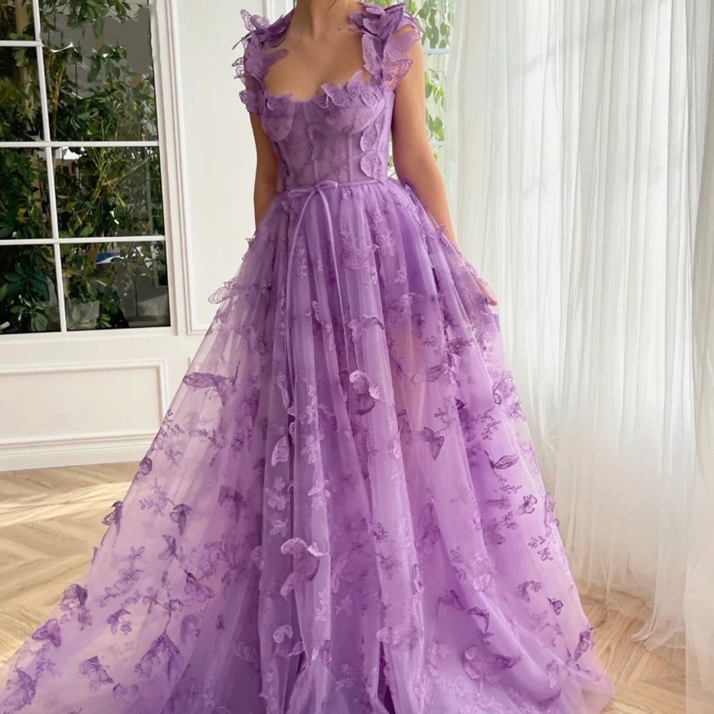 purple gown