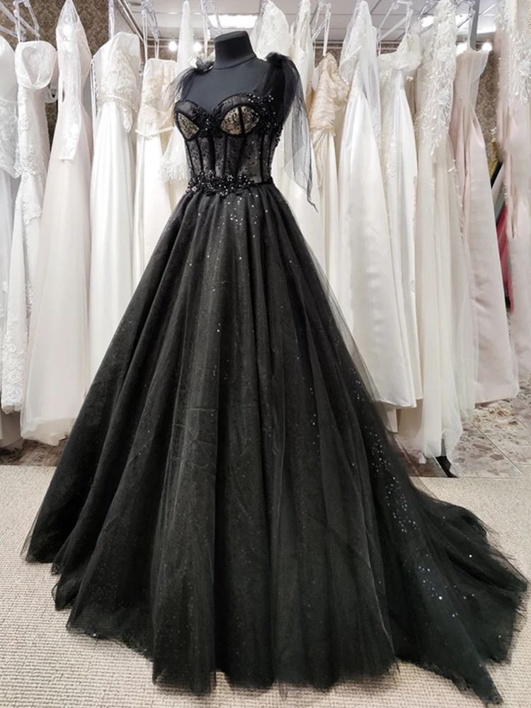 black ball gown