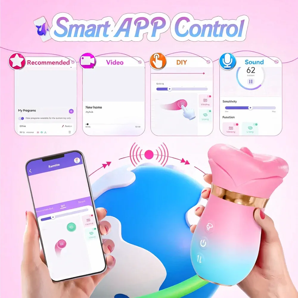 App controlled suction vibrator for couples intimate play