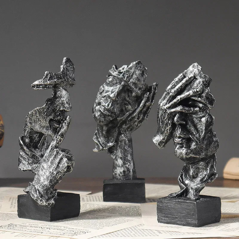 Black sand abstract statue office desk decorationd
