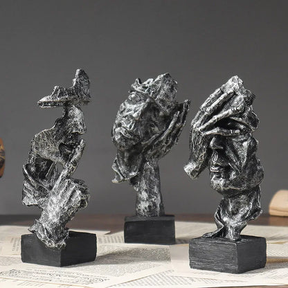 Black sand abstract statue office desk decorationd