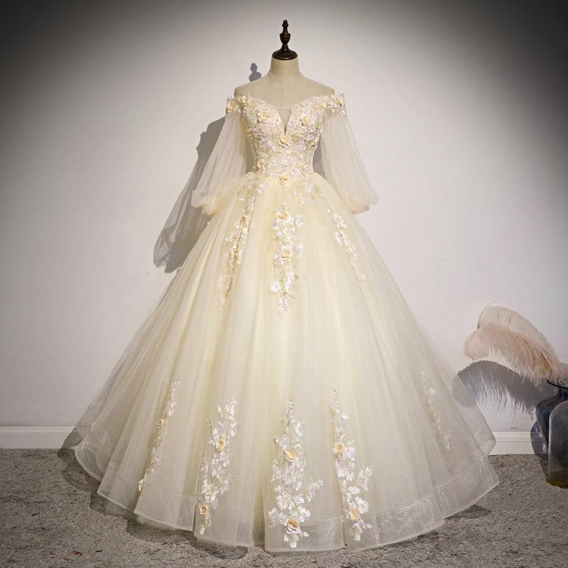 yellow quinceanera dress