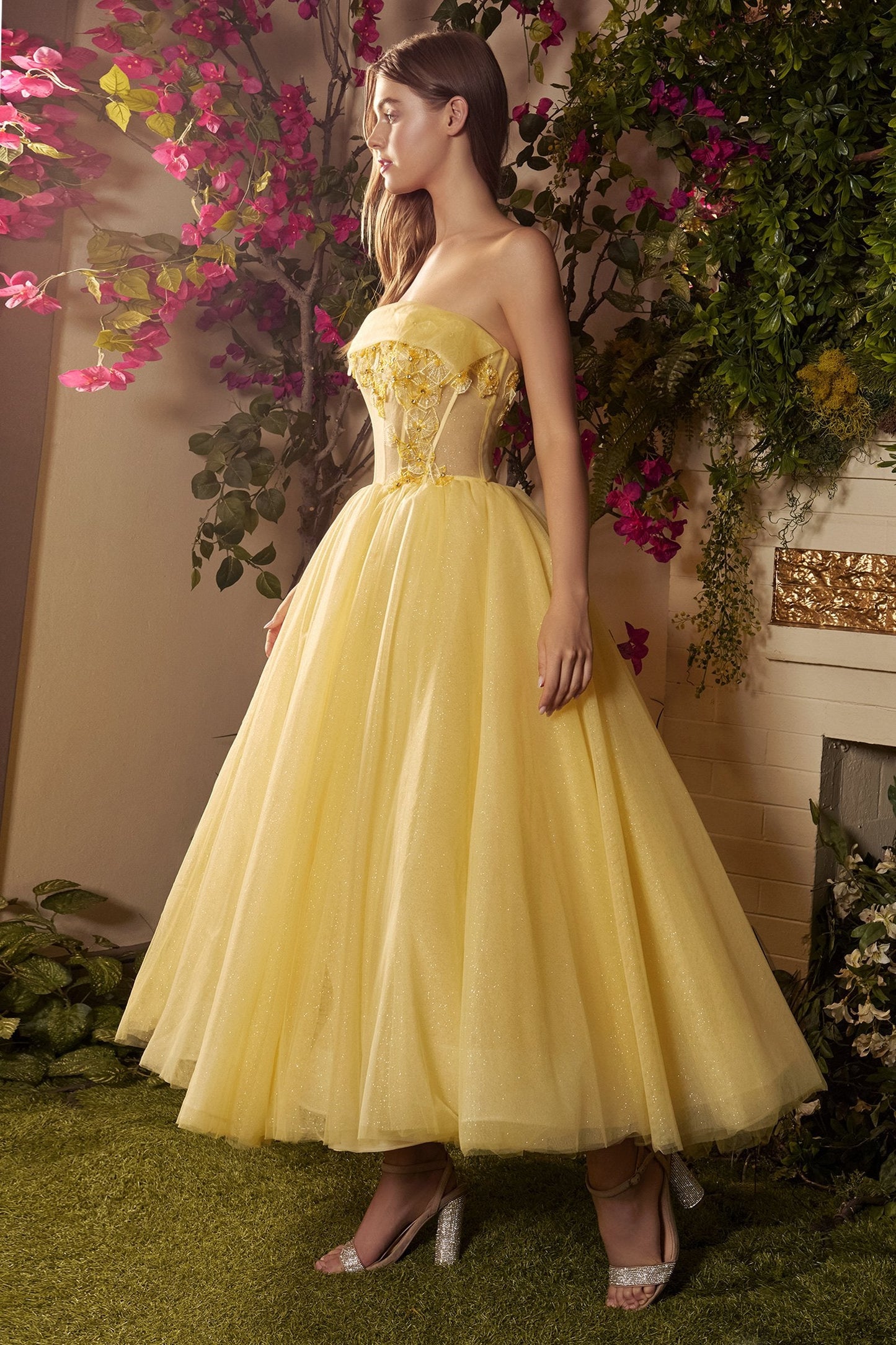 yellow prom dress