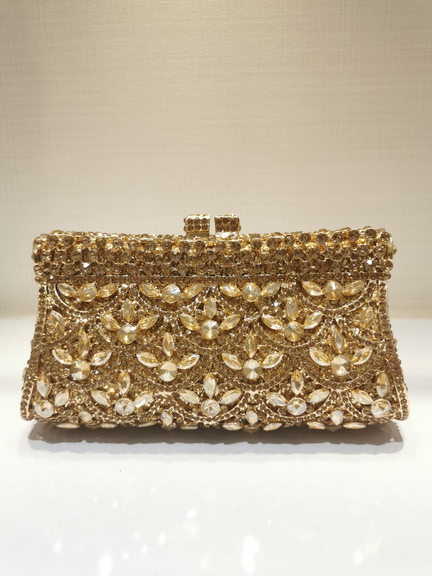 gold clutch bag