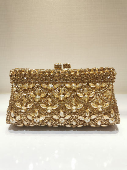 gold clutch bag