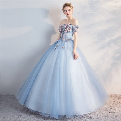 Quinceanera Dresses Plus Size Off The Shoulder Prom Dress Floor-length Ball Gown