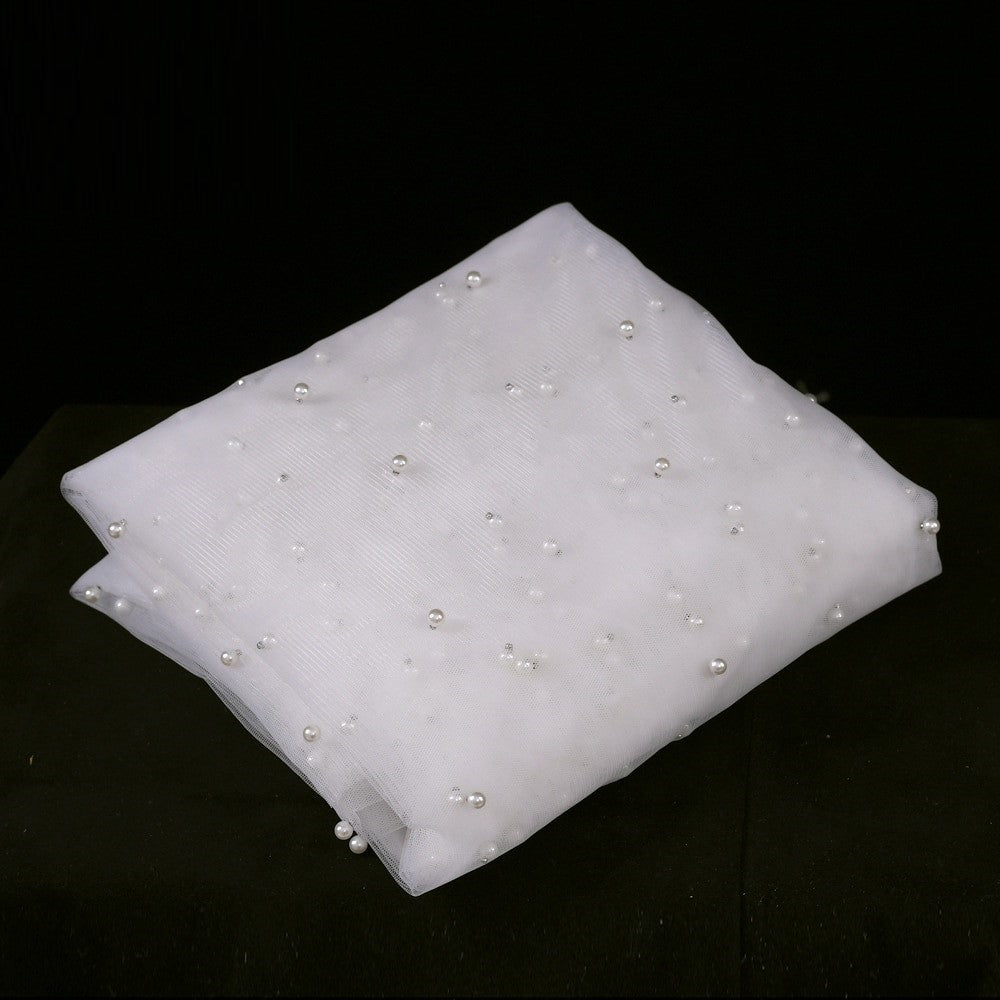 Cathedral Wedding Veil Pearls Wedding Veils with Comb 100% Handmade Beaded Wedding Accessories