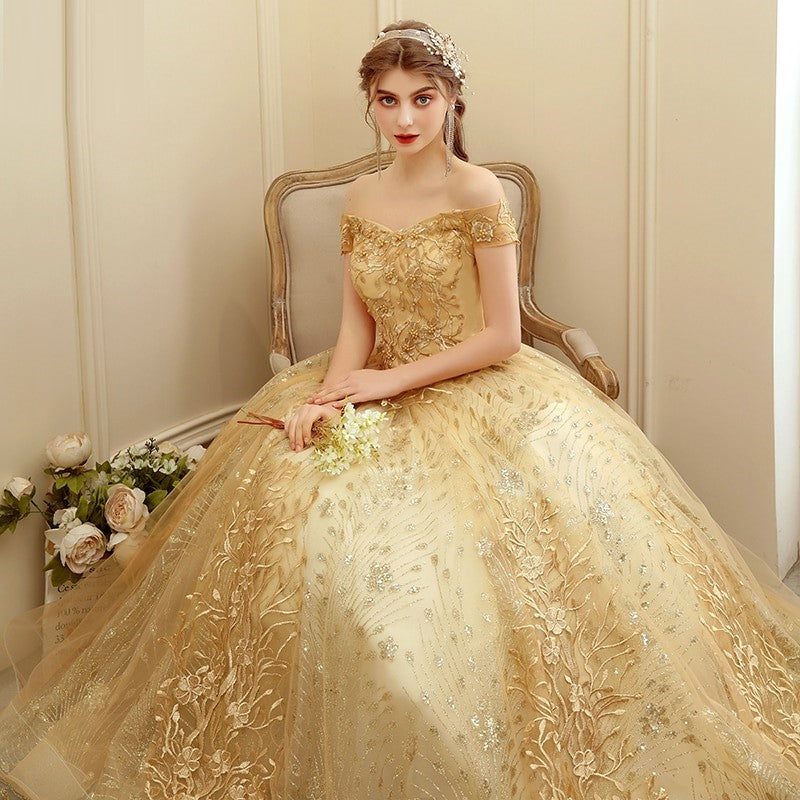 Gold Quinceanera Dresses