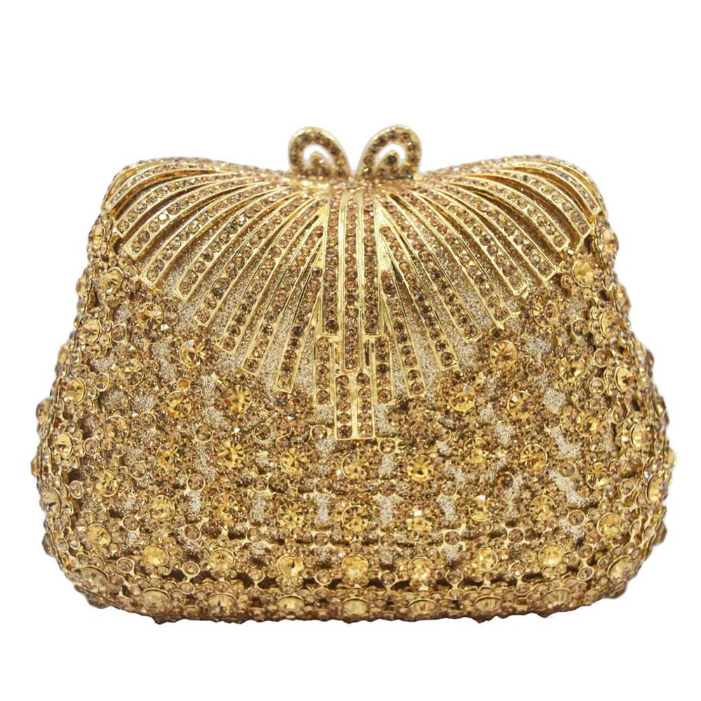 Luxury Silver Diamond Wedding Party Bridal Clutch Bags | Colorful Crystal Evening Bags