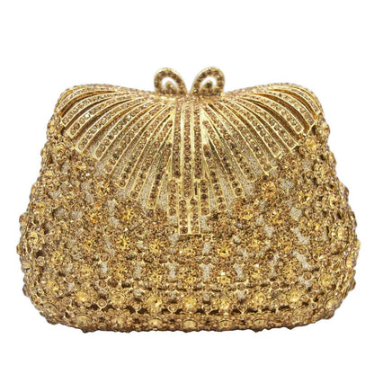 Luxury Silver Diamond Wedding Party Bridal Clutch Bags | Colorful Crystal Evening Bags